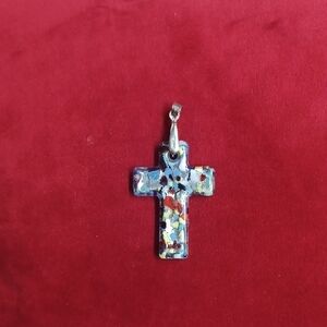 Multicolor Cross Pendant Necklace